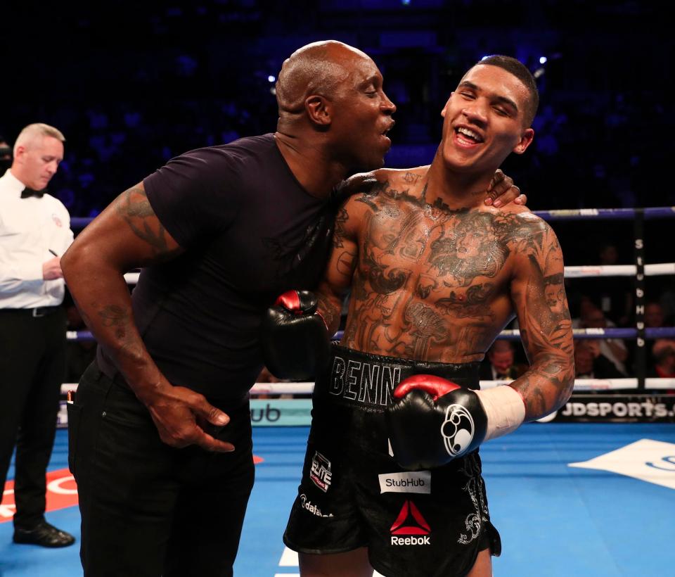  Nigel Benn flew over from Australia to watch his son rack up his first win of 2018