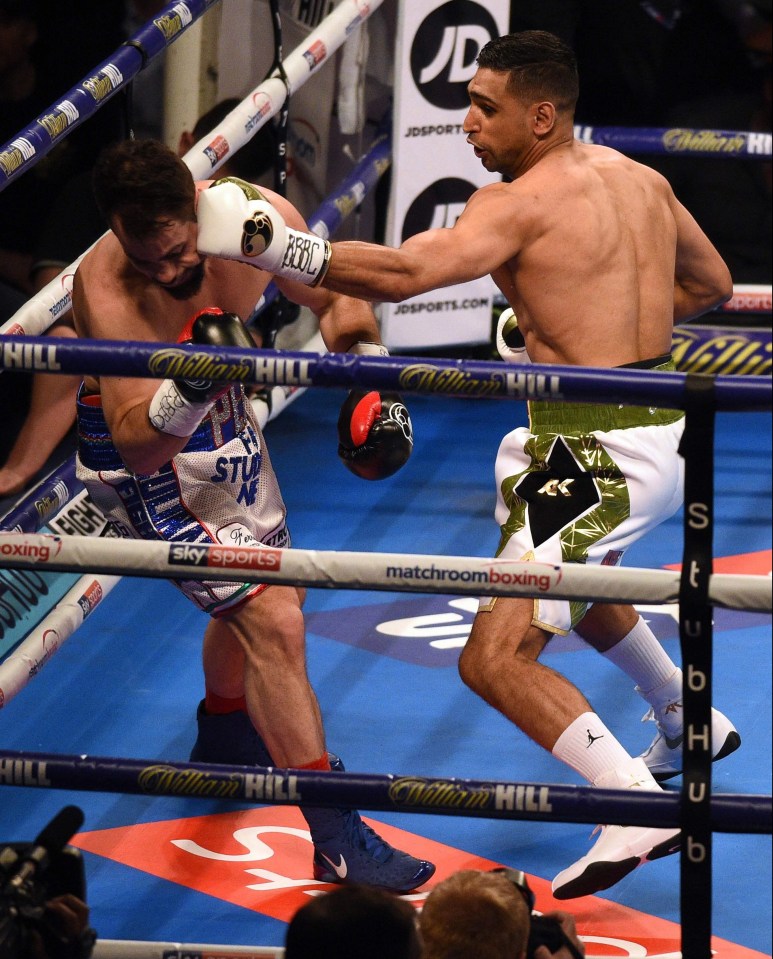 Amir Khan destroyed Phil Lo Greco in just 39 seconds on his return to the ring