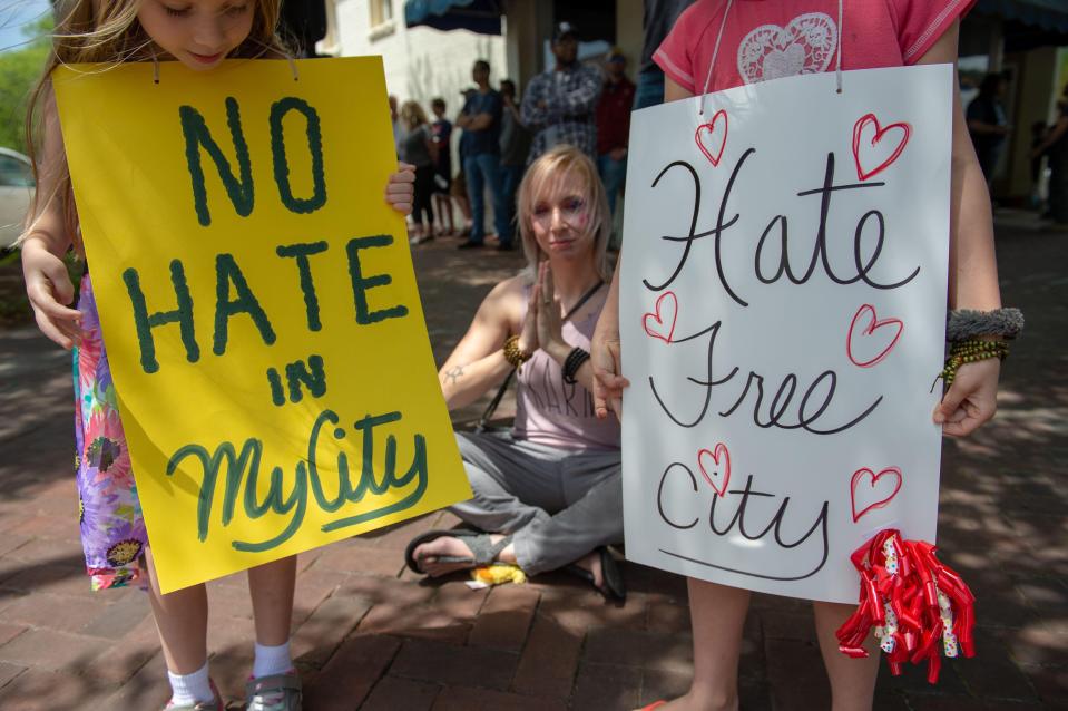  Even schoolkids turned up to object to the rally