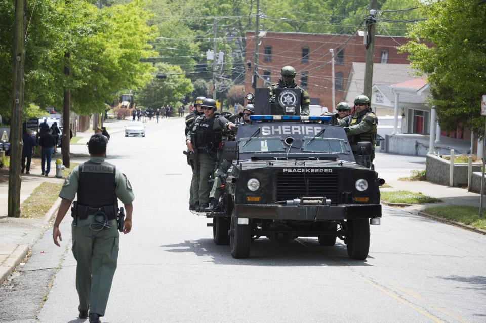  400 armed cops were called in to police the demonstration