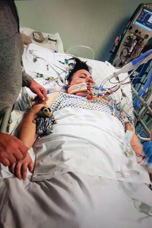  When Natalie's husband Stuart rushed her back to hospital the next day, the sepsis had already began to spread fast