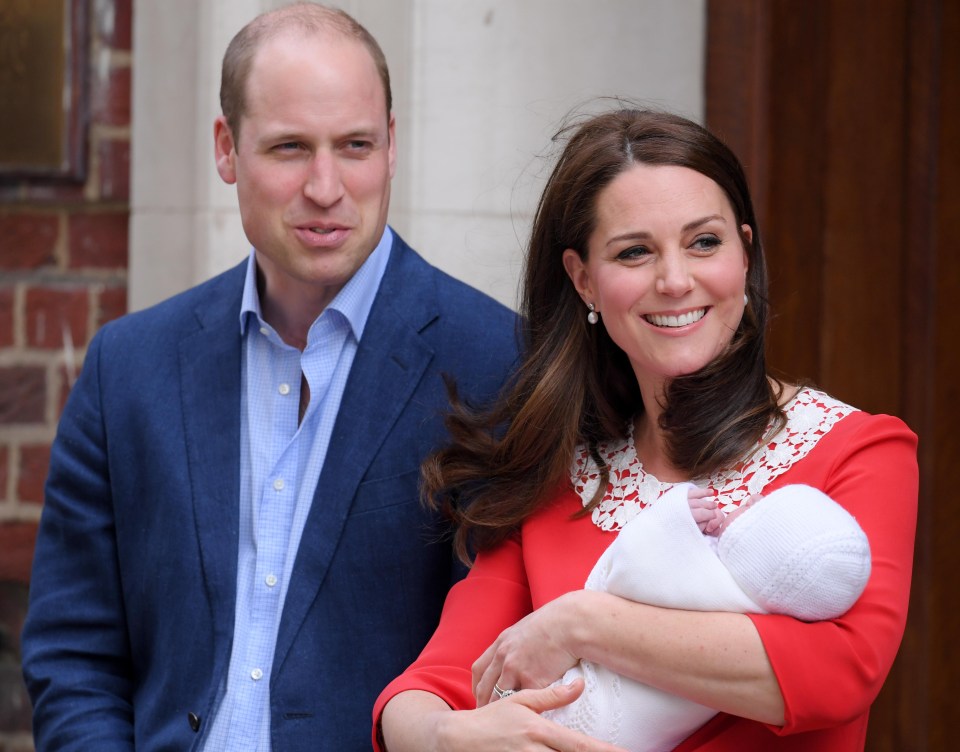 Kate Middleton wore this gorgeous red dress as she introduced her third child to the world today