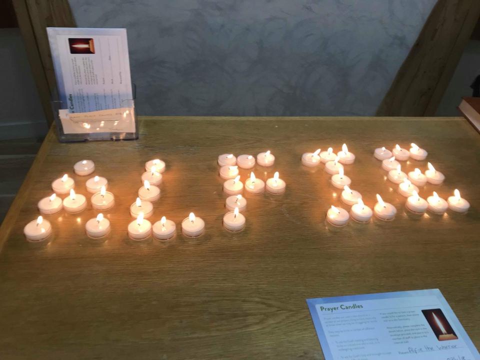  Supporters with Alfie's Army posted this image on Facebook showing candles lit in prayer