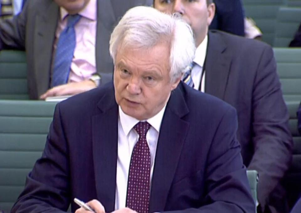  Davis says the Government can't risk securing a vote for Parliament before Brexit negotiations have concluded