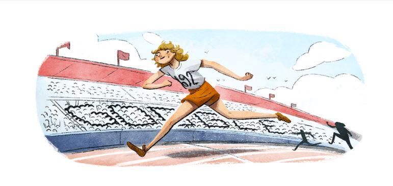  A Google Doodle celebrates the Dutch athlete on her 100th birthday