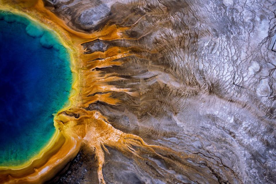 The Grand Prismatic Spring in Yellowstone National Park, Wyoming 