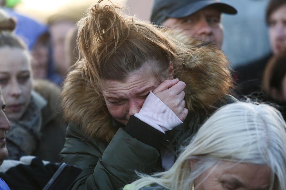  A weeping woman outside Alder Hey after the Appeal Court rejected a plea to take Alfie to Italy