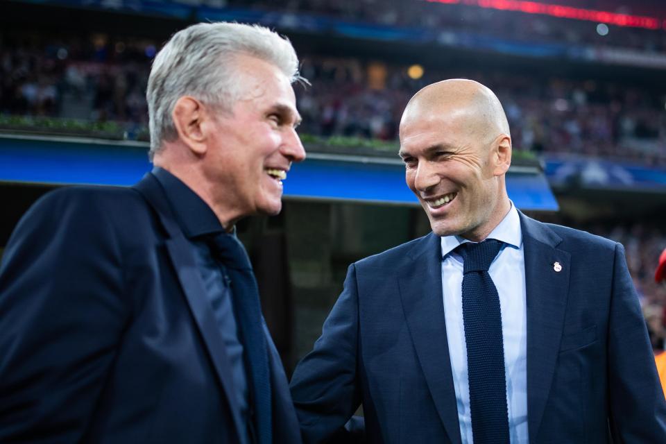  Madrid boss Zinedine Zidane got the better of Bayern counterpart Jupp Heynckes in the first leg at the Allianz Arena