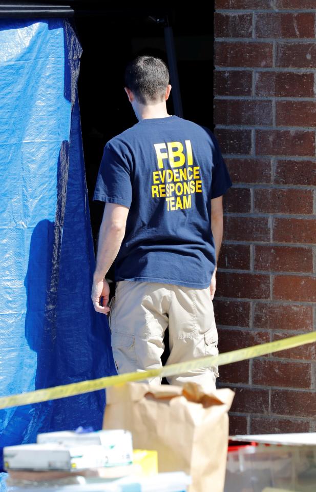  Evidence experts from the FBI are also at DeAngelo's suburban home