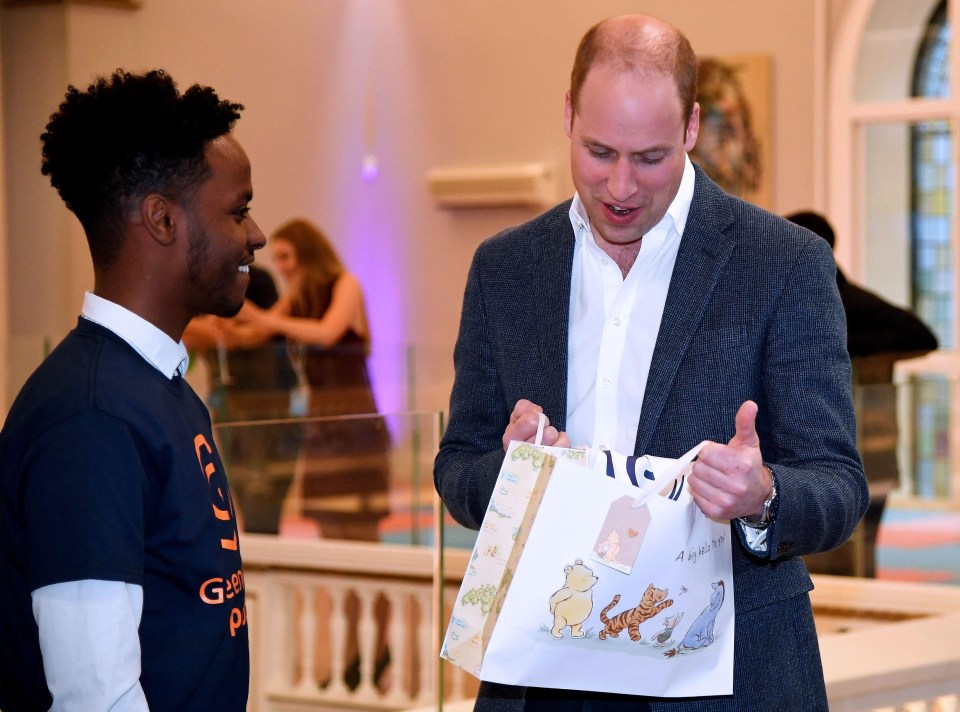 While visiting a community centre this evening, Prince William refused a gift for the new baby