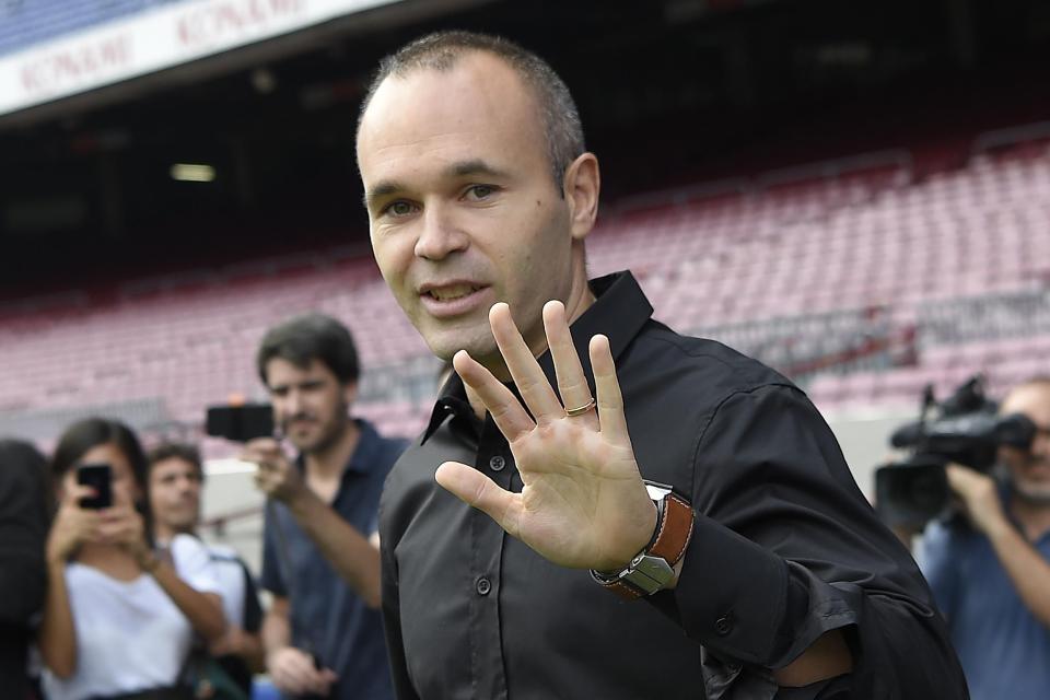 Andres Iniesta has waved goodbye to Barcelona after his whole career at the Nou Camp