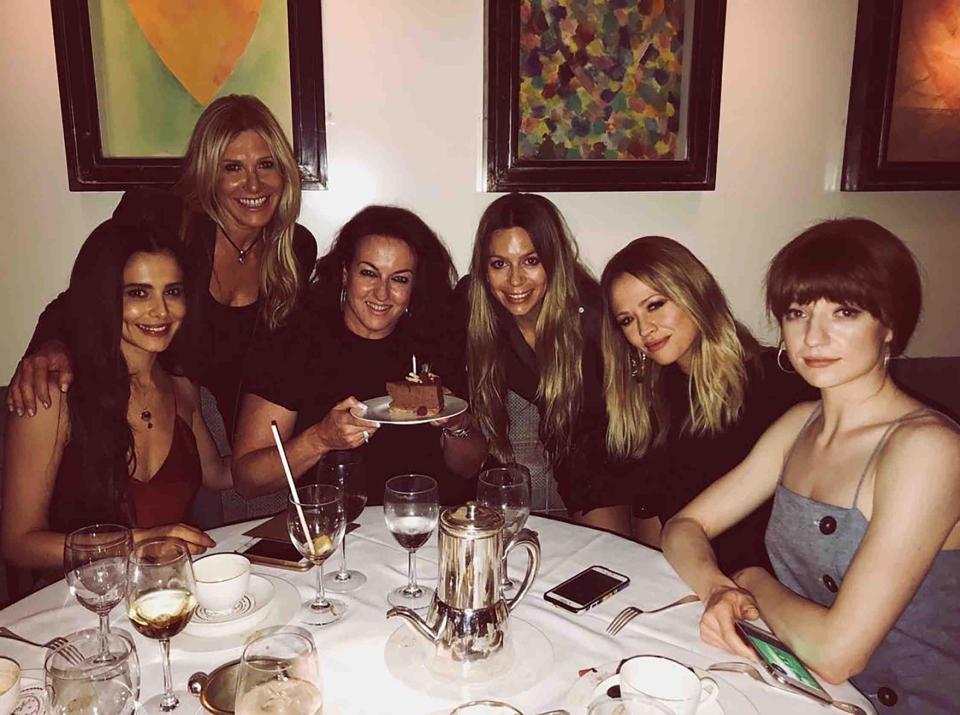  Cheryl had a mini-reunion with Girls Aloud's Nicola Roberts and Kimberley during a night out in London last month