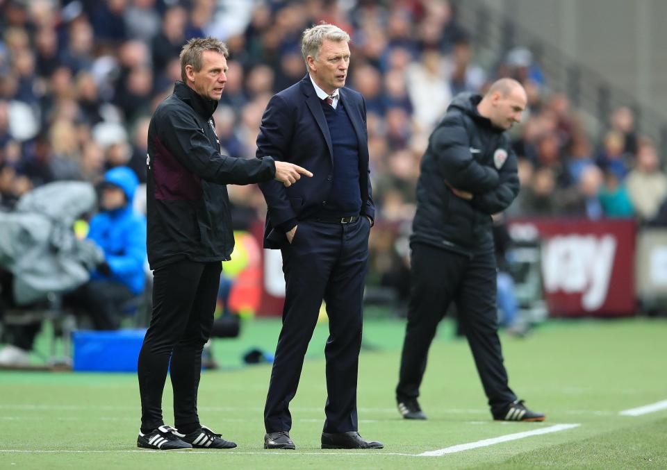 David Moyes and Stuart Pearce could only watch on as West Ham fell apart early