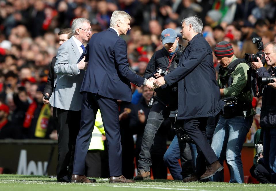 Jose Mourinho also put aside his animosity towards Arsene Wenger for the moment