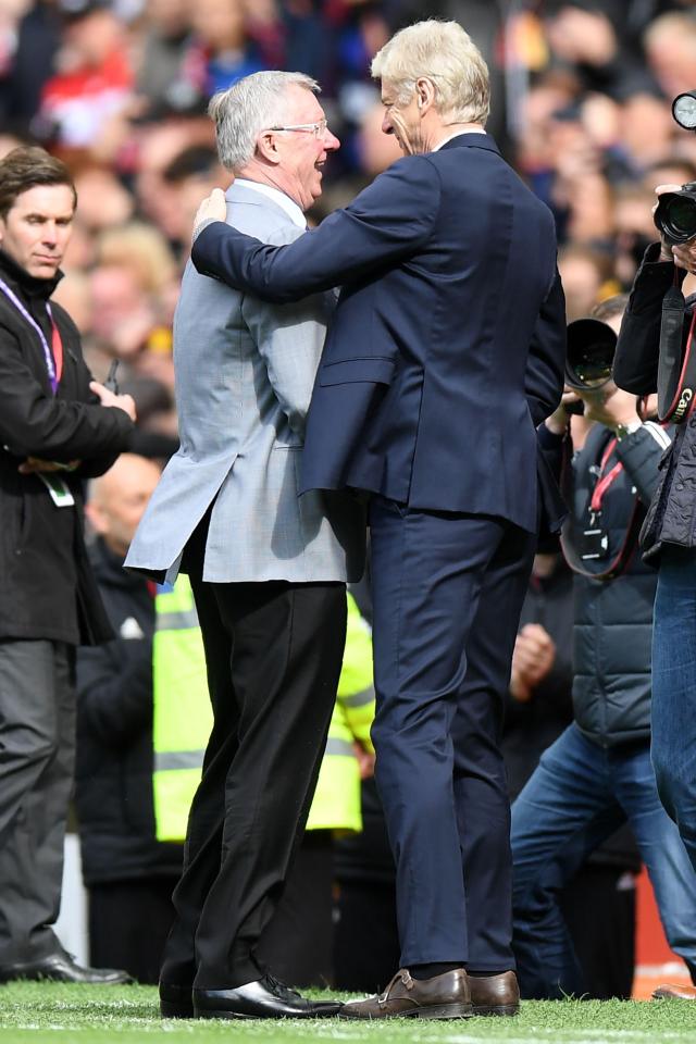 The old rivals embraced prior to kick-off as they put the past behind them