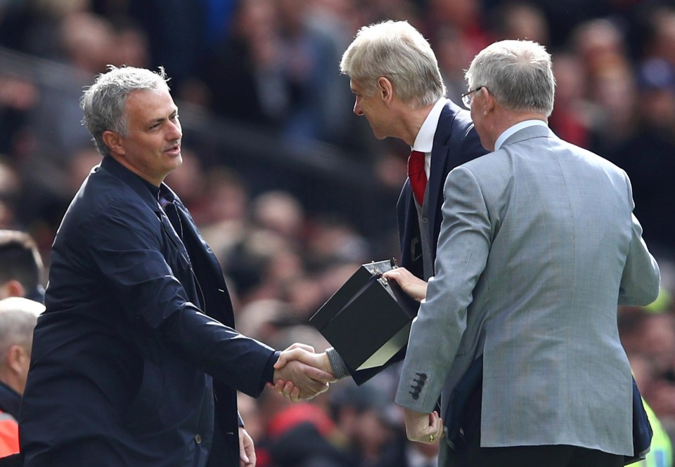 Arsene Wenger had warm words for rivals Jose Mourinho and Alex Ferguson