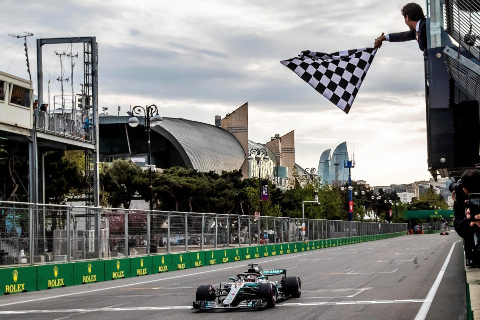  But the furore wasn't enough to stop Hamilton winning the Azerbaijan Grand Prix