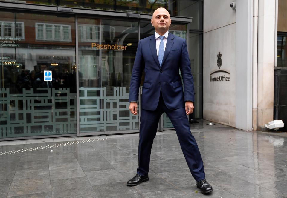  Sajid Javid has been mocked for becoming the latest top Tory to adopt a ridiculous 'power stance'