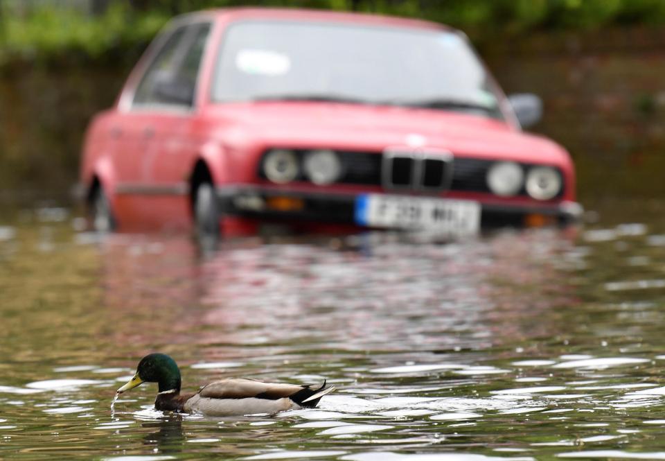  Around 54mm of rain dumped on the UK today