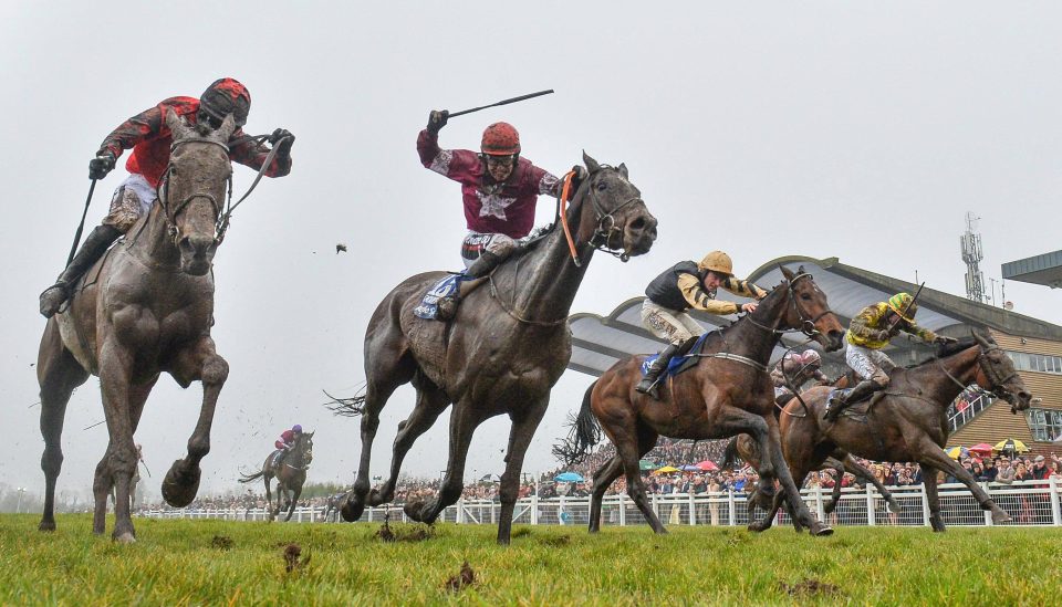  General Principle (second from left) stuck his neck out to land the Irish Grand National