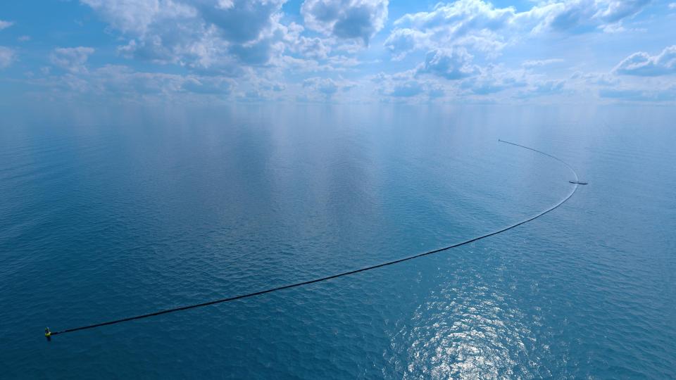  A computer rendering shows what the massive ocean tubes will look like once in place