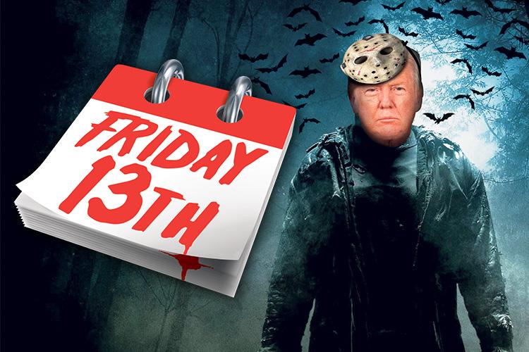  How we imagine Trump might look in horror classic Friday the 13th