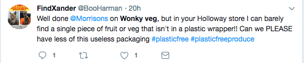  FindXander called Morrisons wonky veg packaging "useless"