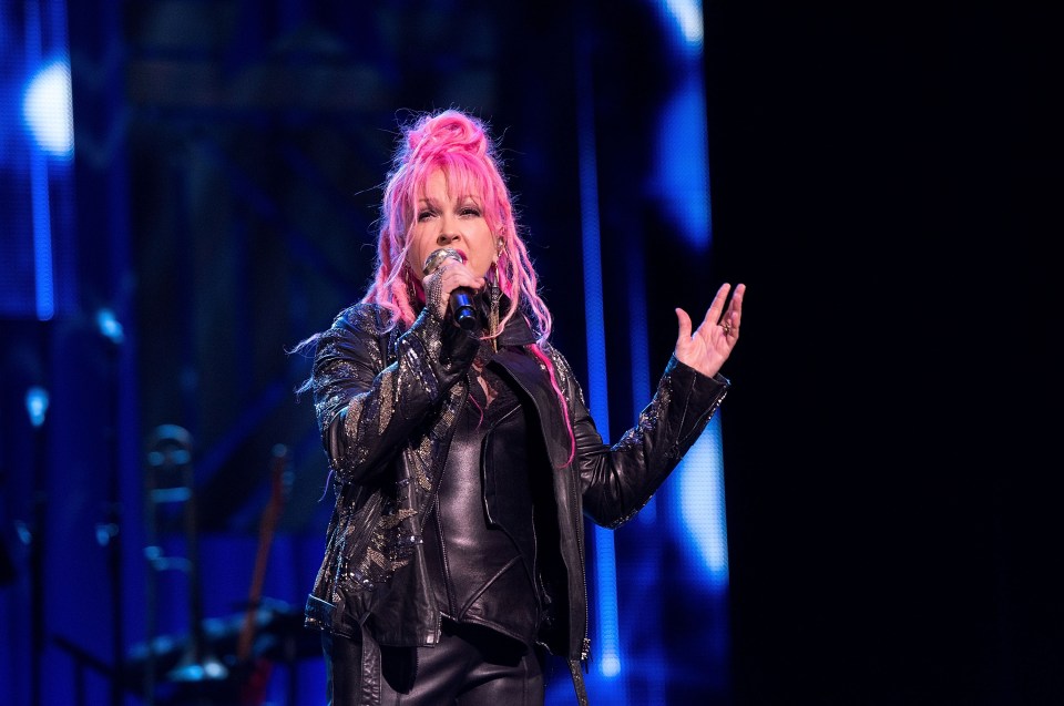  Cyndi Lauper performs at the America Salutes You Concert Honoring Military, Veterans, And Their Families at Rosemont Theatre on November 12, 2016 in Chicago