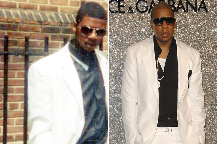  Rymir Satterthwaite, left, and Jay-Z sport jazzy white suits