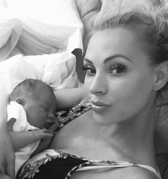 Adam’s wife Caroline shared a beautiful picture of their baby girl