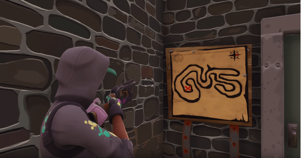  The map leads players to a small location between Lonely Lodge and Moisty Mire