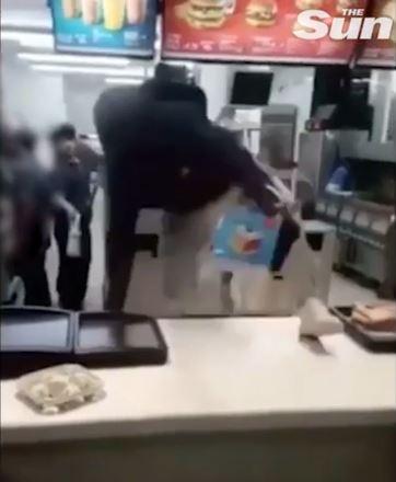  The brazen thief hopped the counter at a London branch of McDonald's - stealing a roll of prize-winning Monopoly tickets