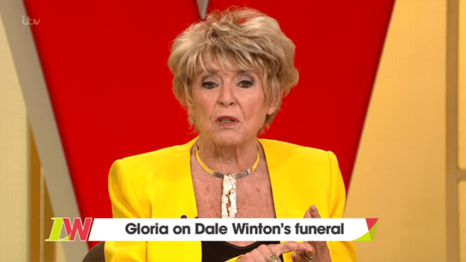  Gloria Hunniford spoke about her late-friend Dale Winton's final moments on Loose Women