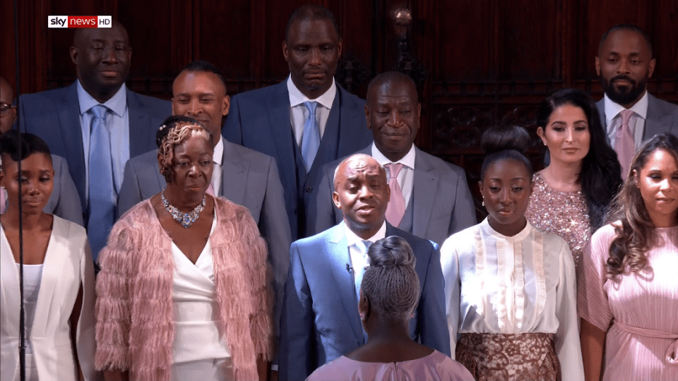  A gospel choir performed a moving rendition of Stand By Me during the emotional ceremony