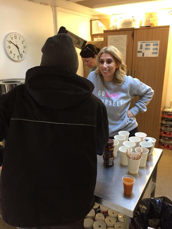  Stacey has described the people she meets at the soup kitchen as 'extraordinary'