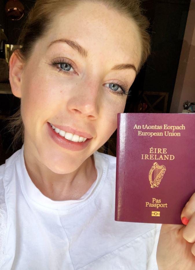  But Katherine hit back with a photo of her Irish passport