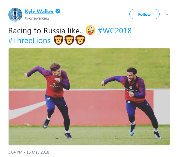  Kyle Walker will be 'racing to Russia' along with his Man City team-mate John Stones