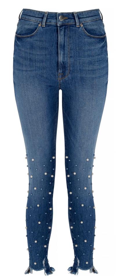  Make a statement with these pearl skinny jeans