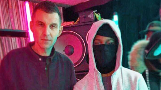  Rhyhiem Barton, right, was killed on Saturday night during a drive-by shooting. He appeared with former BBC DJ Tim Westwood, left, in a YouTube video