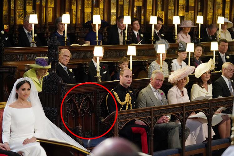 Royal fans are theorising that this empty chair in the chapel was left in memory of Princess Diana