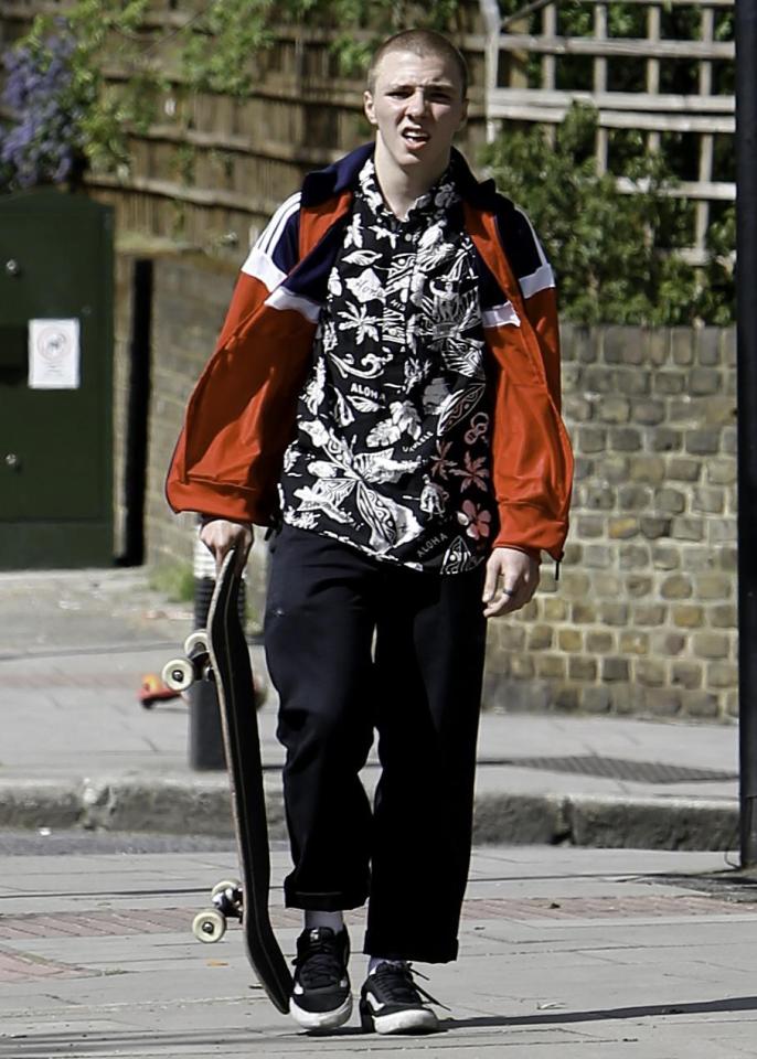  He looked a far cry from his skater boy look