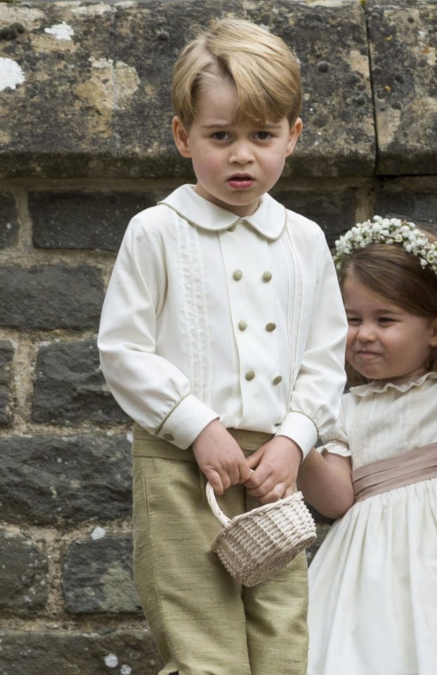  Prince George is well versed in pageboy duties