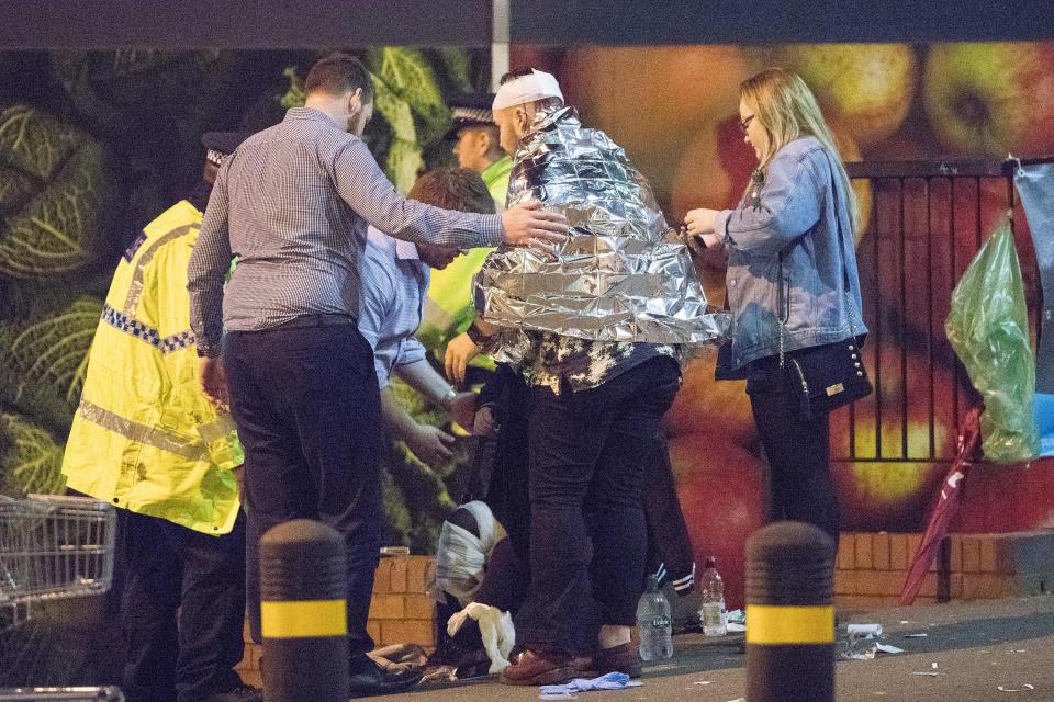  Walking wounded on Corporation Street, opposite Victoria Station