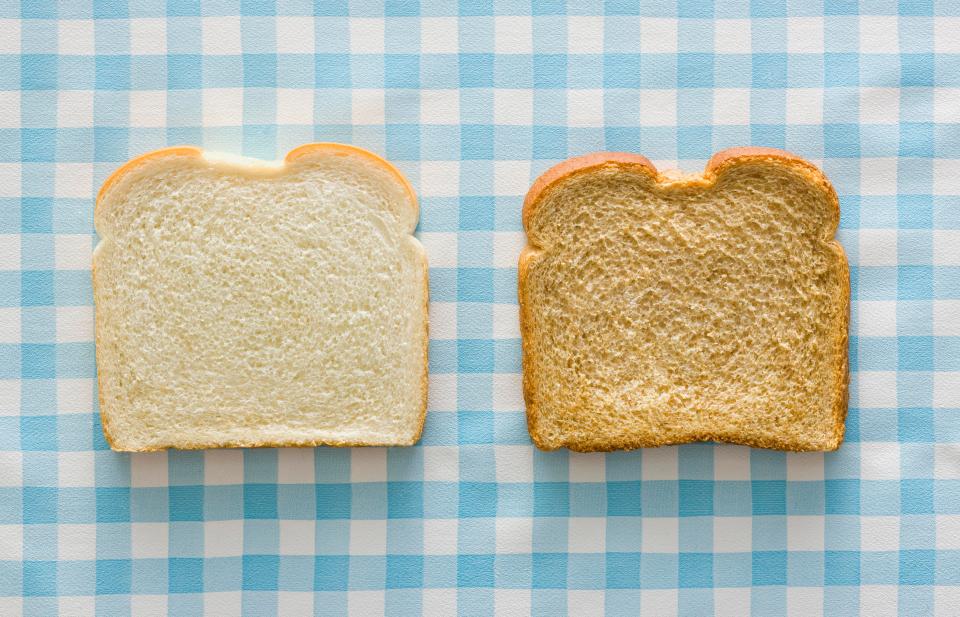  When it comes to carbs, they aren't all created equal...try to cut down on refined carbs, like white bread and pastries, and up your intake of wholegrains