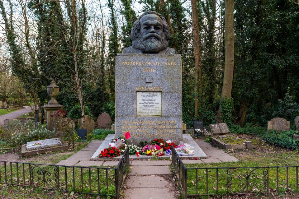  His grave is at Highgate Cemetery in London, where he is their most famous resident