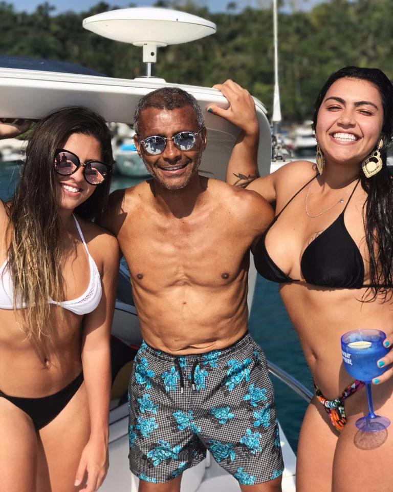  Romario with daughter Danielle Favatto, left