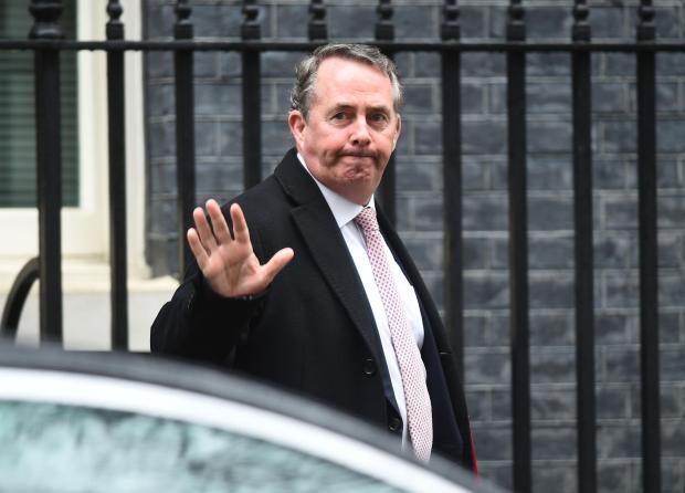 International Trade Secretary Liam Fox departing Downing Street after a Cabinet meeting last in March