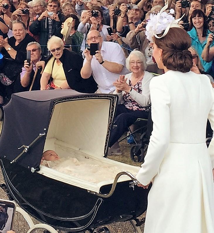  Princess Charlotte, pushed by her mum in Sandringham