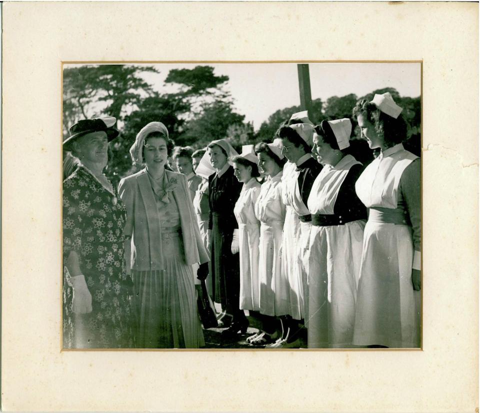  In one of the collection's older photographs, Christine Davies told how then-Princess Elizabeth met nurses from Hospital Guernsey in 1949