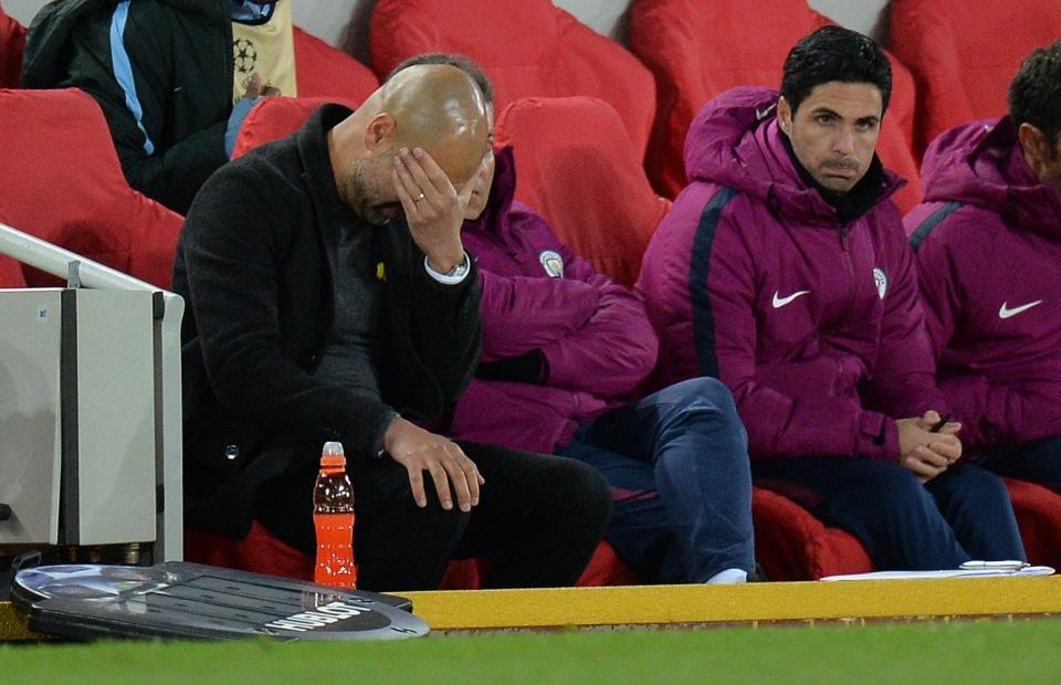 Pep Guardiola's side ended up being knocked out by the Reds